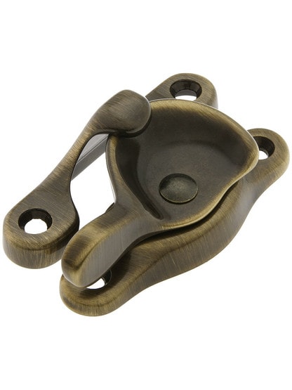 Traditional Solid Brass Sash Lock In Antique Brass.